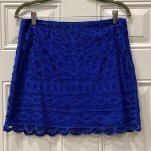 Preowned Lilly Pulitzer Blue Pencil Skirt Size Small (Item#SR004)